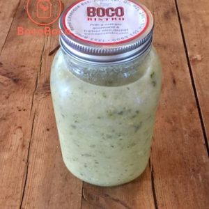 Soupe de pois cassé au lait de coco et huile fumée