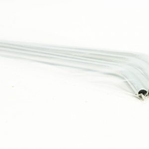 Pailles réutilisables en inox courbées (lot de 4 pailles avec une brosse nettoyante)
