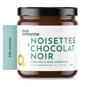 Tartinade noisettes et chocolat noir