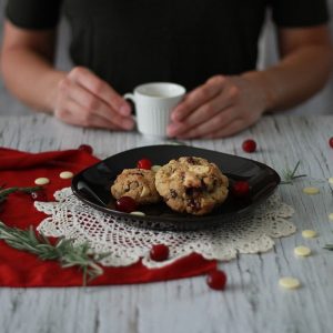 Biscuits canneberges, chocolat blanc & romarin |Prêts-à-cuisiner