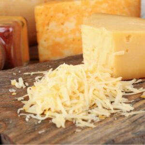 Fromage cheddar ectra -fort blanc râpé (250gr) -congelé, fromagerie Perron
