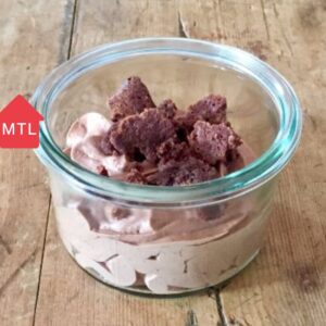 Mousse au chocolat et gâteau choco sans farine