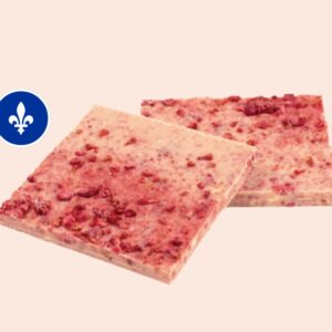 Barre de chocolat blanc aux framboises