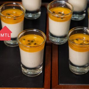 Panna Cotta zeste orange et canneberge