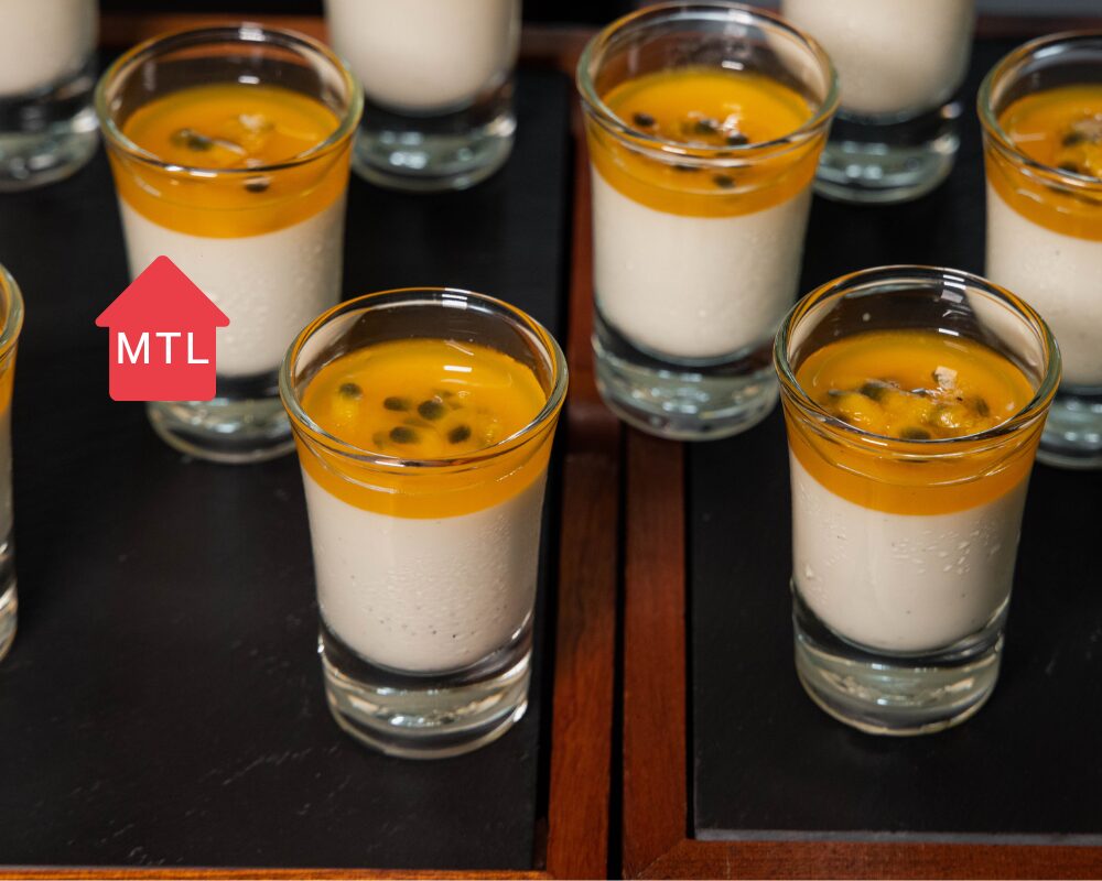 Panna Cotta zeste orange et canneberge