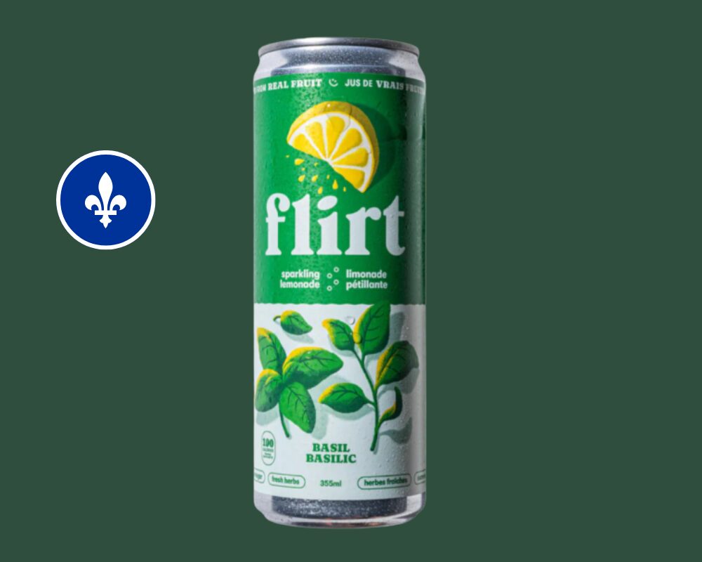 Limonade pétillante au basilic (Québec)