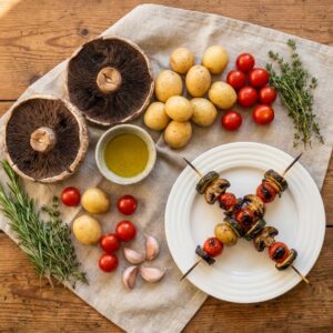 brochettes de légumes grillés végétaliennes