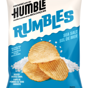 Croustilles de pommes de terre biologiques ondulés au sel de mer (chips)