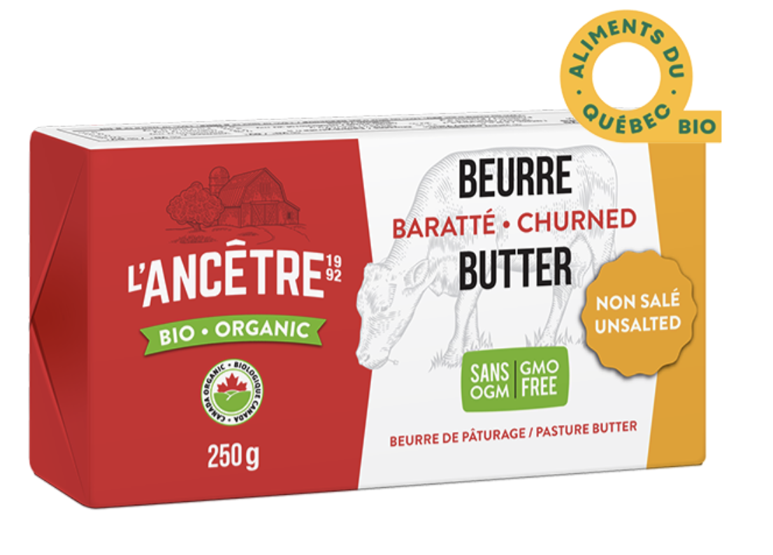 Beurre non salé biologique (250g)